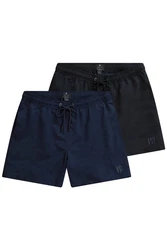 JP1880 Badehose Badeshorts Beachwear (2er-Pack) Dunkelblau/Blau