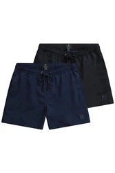 JP1880 Badehose Badeshorts Beachwear (2er-Pack) Dunkelblau/Blau