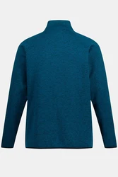 JP1880 Fleecejacke Strickfleece-Jacke Türkis/Blau