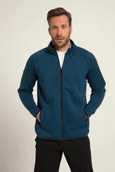 JP1880 Fleecejacke Strickfleece-Jacke Türkis/Blau