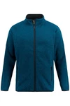 JP1880 Fleecejacke Strickfleece-Jacke Türkis/Blau
