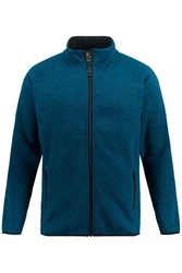 JP1880 Fleecejacke Strickfleece-Jacke Türkis/Blau