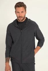 JP1880 Fleecejacke Hoodiejacke FLEXNAMIC Fitness QuickDry Dunkelgrau/Grau/Rot/Hellgrau