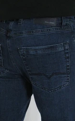 MAC 5-Pocket-Jeans Arne Pipe Dunkelblau/Blau/Lila