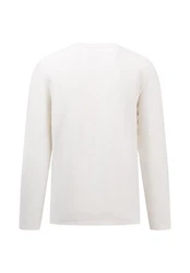 FYNCH-HATTON Langarmshirt mit Knopfleiste Weiß/Khaki/Beige/Creme/Dunkelblau