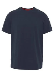 T-Shirt Sporty Logo T-Shirt mit Schriftzug auf den rmeln