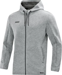 Jako Kapuzenjacke Premium Basics HELLGRAU MELIERT