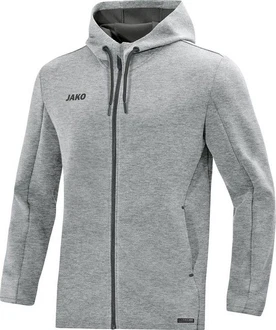 Jako Kapuzenjacke Premium Basics HELLGRAU MELIERT