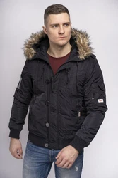 Lonsdale Winterjacke Jarreth Schwarz/Dunkelblau/Grau