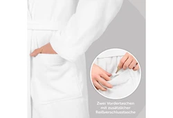 Blumtal Bademantel Herren Weiß/Creme