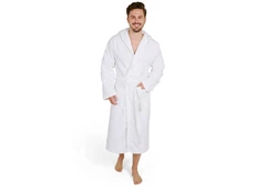 Blumtal Bademantel Herren Weiß/Creme