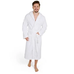 Blumtal Bademantel Herren Weiß/Creme