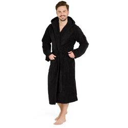 Blumtal Bademantel Herren Schwarz