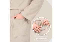 Blumtal Bademantel Herren Khaki/Beige/Grau/Hellblau/Weiß/Braun