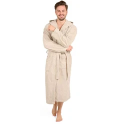 Blumtal Bademantel Herren Khaki/Beige/Grau/Hellblau/Weiß/Braun