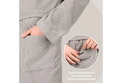 Blumtal Bademantel Herren Grau/Hellgrau/Dunkelgrau/Khaki/Hellblau/Braun