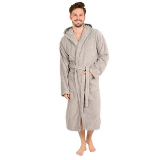 Blumtal Bademantel Herren Grau/Hellgrau/Dunkelgrau/Khaki/Hellblau/Braun