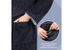 Blumtal Bademantel Herren Dunkelblau/Blau/Hellblau