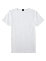 T-Shirt Casual mit Rollkante am Ausschnitt