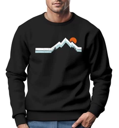 Sweatshirt Sweatshirt Herren Berg Wandern Natur Outdoor Aufdruck Print