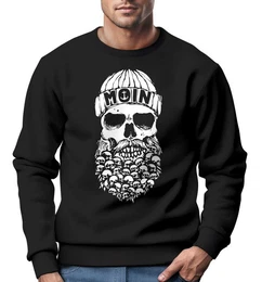 Sweatshirt Sweatshirt Herren Totenkopf Nordisch Moin Hamburg Dialekt Skull Anker