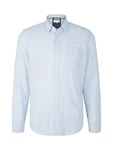 TOM TAILOR Langarmhemd T-Shirt Structured Shirt hellblau/weiß