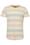 Blend Efkin Herren T-Shirt Kurzarm Shirt Mit Streifen Und Rundhalsausschnitt (Efkin) Beige/Mischfarben/Creme/Rot/Orange/Khaki/Hellblau