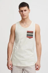 Blend Tanktop BLEND Style BHElei Creme/Khaki/Weiß