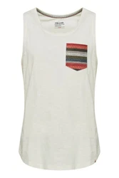 Blend Tanktop BLEND Style BHElei Creme/Khaki/Weiß