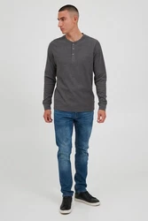 Blend Langarmshirt BLEND BHAlfred Dunkelgrau/Grau/Hellgrau