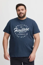 Blend T-Shirt BLEND BHBAbraham Dunkelblau/Blau/Hellblau
