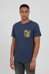 Blend T-Shirt BLEND BHAmilo Dunkelblau/Hellblau/Blau