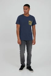 Blend T-Shirt BLEND BHAmilo Dunkelblau/Hellblau/Blau