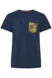 Blend T-Shirt BLEND BHAmilo Dunkelblau/Hellblau/Blau
