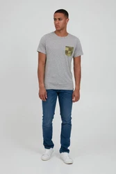 Blend T-Shirt BLEND BHAmilo Grau/Silber