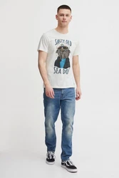 Blend T-Shirt BLEND BHPirot Hellblau/Blau/Braun/Grün/Gelb