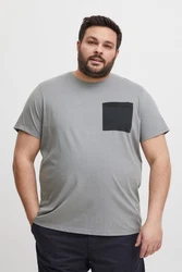 Blend T-Shirt BLEND BHBBenedikt Grau/Dunkelblau/Dunkelgrau