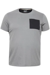 Blend T-Shirt BLEND BHBBenedikt Grau/Dunkelblau/Dunkelgrau