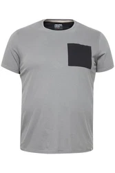 Blend T-Shirt BLEND BHBBenedikt Grau/Dunkelblau/Dunkelgrau