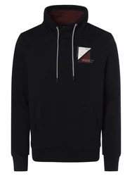 TOM TAILOR Sweatshirt PRINTED SNOOD Dunkelblau/Schwarz