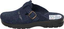 Fly Flot Hausschuh Blau/Hellblau/Dunkelblau/Braun