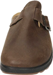 Fly Flot Hausschuhe aus Leder Dunkelbraun/Braun/Beige/Khaki