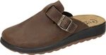 Fly Flot Hausschuhe aus Leder Dunkelbraun/Braun/Beige/Khaki