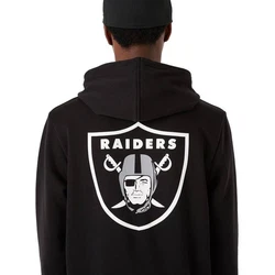 New Era Outline Logo Hoodie Lasrai NFL Las Vegas Raiders schwarz/weiß