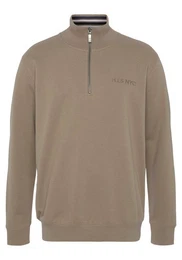 Sweatshirt unifarben, aus dehnbarer Sweatware, mit Logostickerei