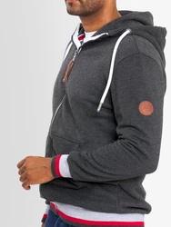 Alessandro Salvarini Sweatjacke ASRevellio Schwarz/Hellgrau/Hellblau/Dunkelgrau