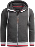 Alessandro Salvarini Sweatjacke ASRevellio Schwarz/Hellgrau/Hellblau/Dunkelgrau