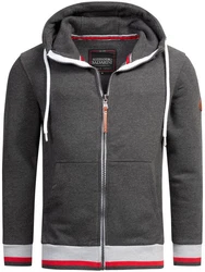 Alessandro Salvarini Sweatjacke ASRevellio Schwarz/Hellgrau/Hellblau/Dunkelgrau