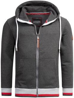 Alessandro Salvarini Sweatjacke ASRevellio Schwarz/Hellgrau/Hellblau/Dunkelgrau