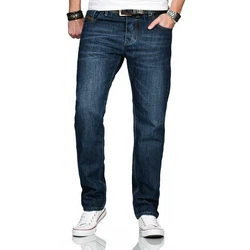 Alessandro Salvarini Comfort-fit Jeans ASMarco mit geradem Bein Dunkelblau/Blau/Hellblau